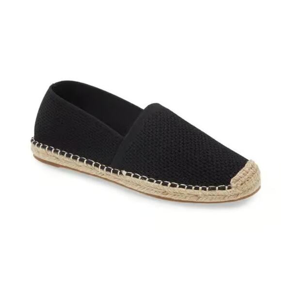 Eileen Fisher Live Knit Espadrille Black Jute Trim Size 8.5 NWOB Casual Summer - Picture 1 of 12